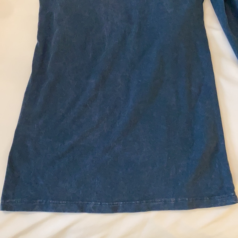 SOLD OUT Blue Gray Mineral Wash Wide Leg High Waist Palazzo Boho Casual Pull On - Picture 8 of 9